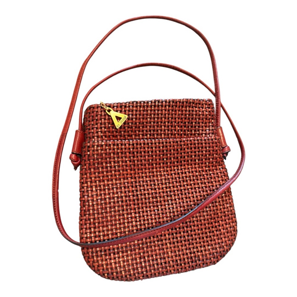 Sharif Woven Leather Crossbody Bag